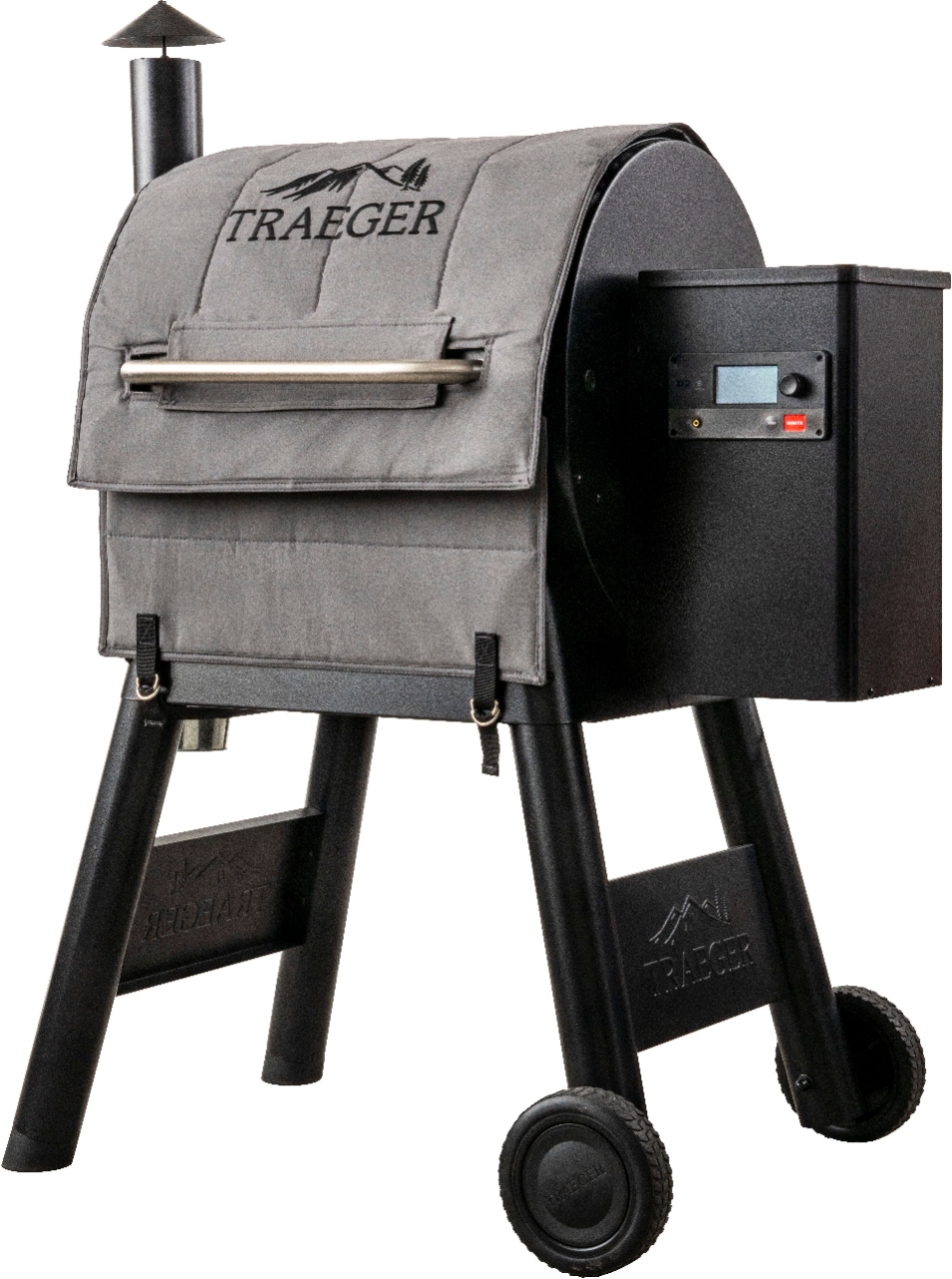 Angle View: Traeger Grills - Pro 22/Pro 575 Grill Insulation Blanket - Gray