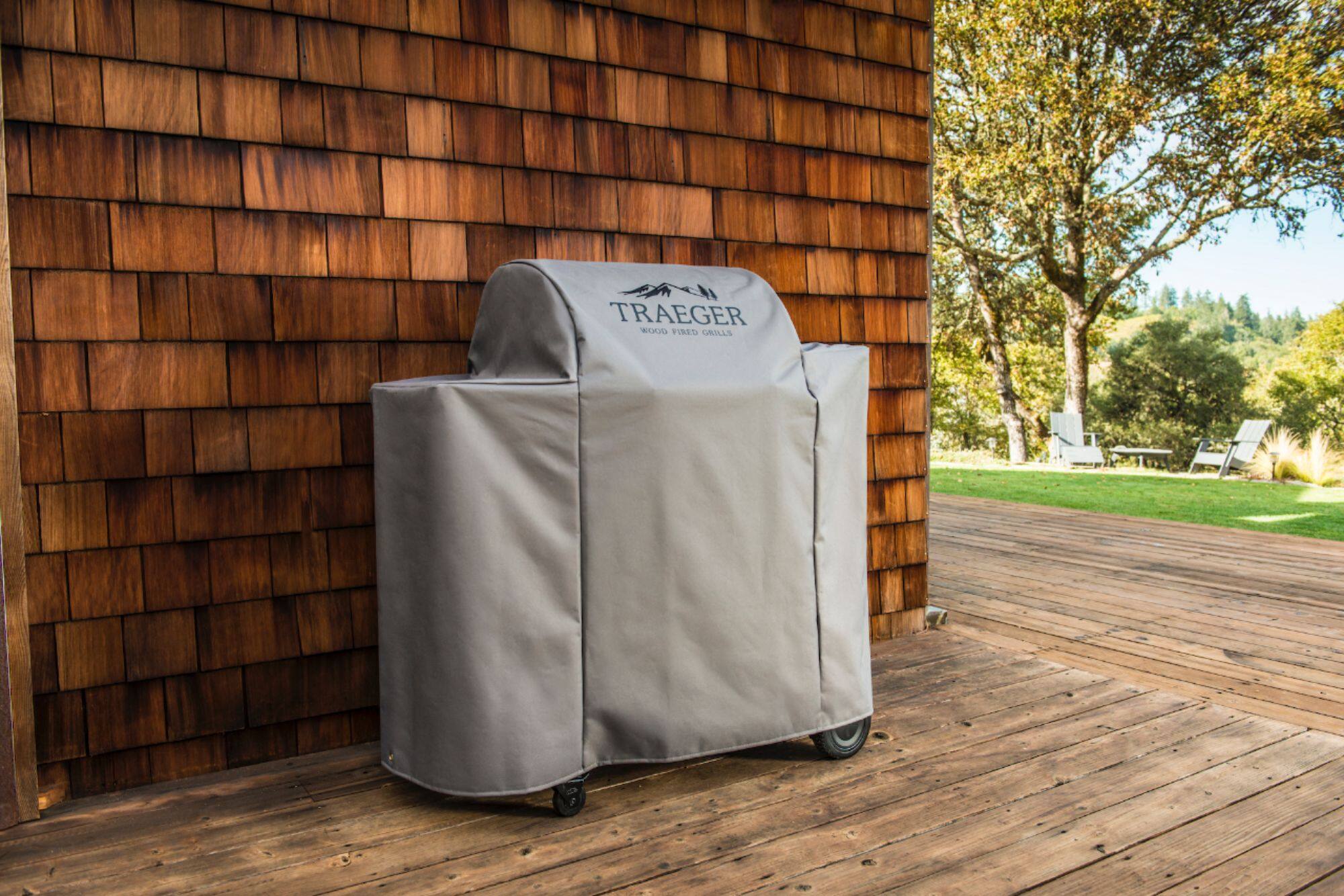 Alt View 12. Traeger Grills - Ironwood 650 Full-Length Grill Cover - Gray.