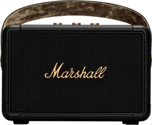 Marshall - Kilburn II Portable Bluetooth Speaker - Black/Brass - Front_Zoom