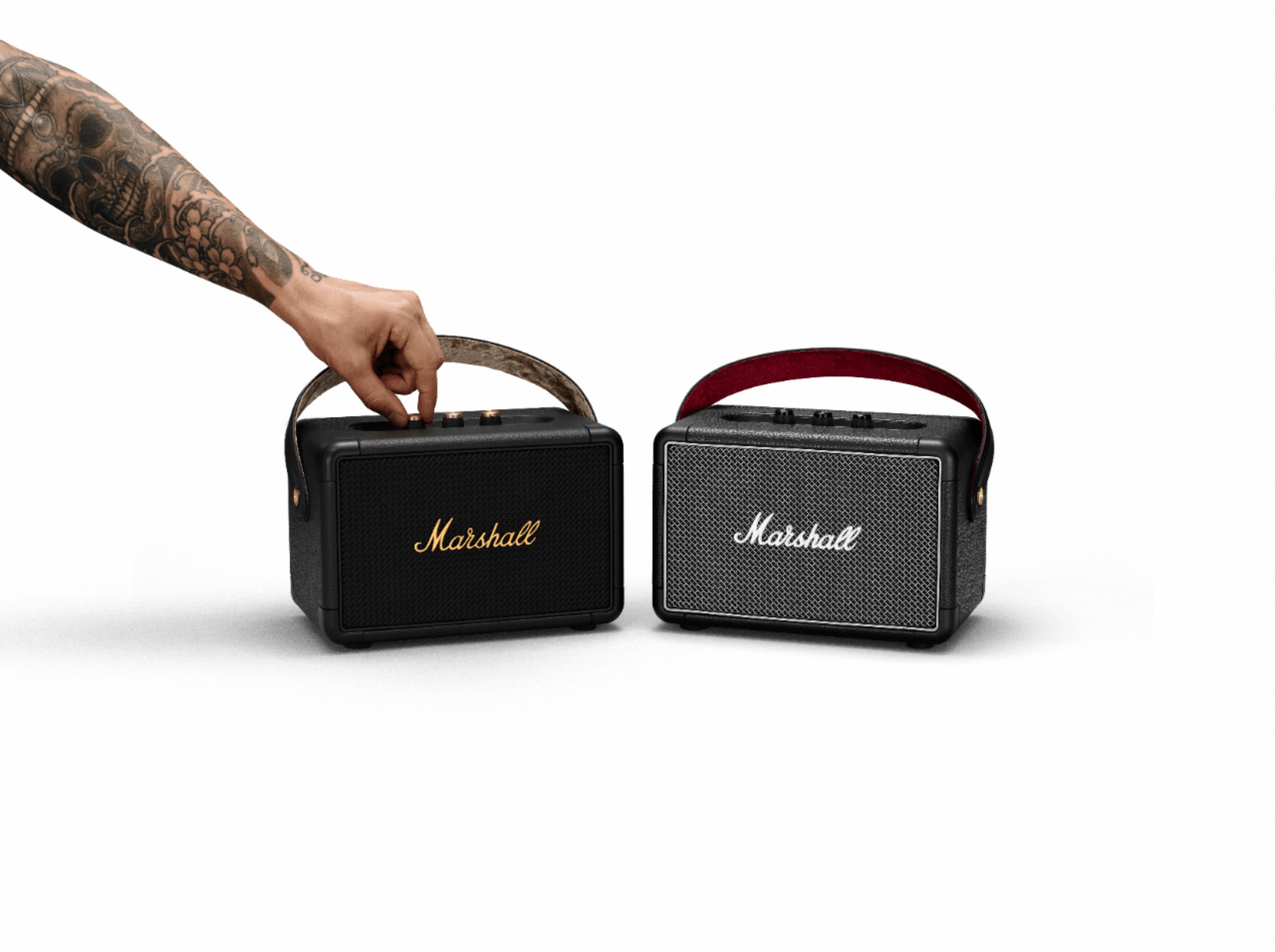Marshall Kilburn II Portable Bluetooth Speaker Black and Brass 