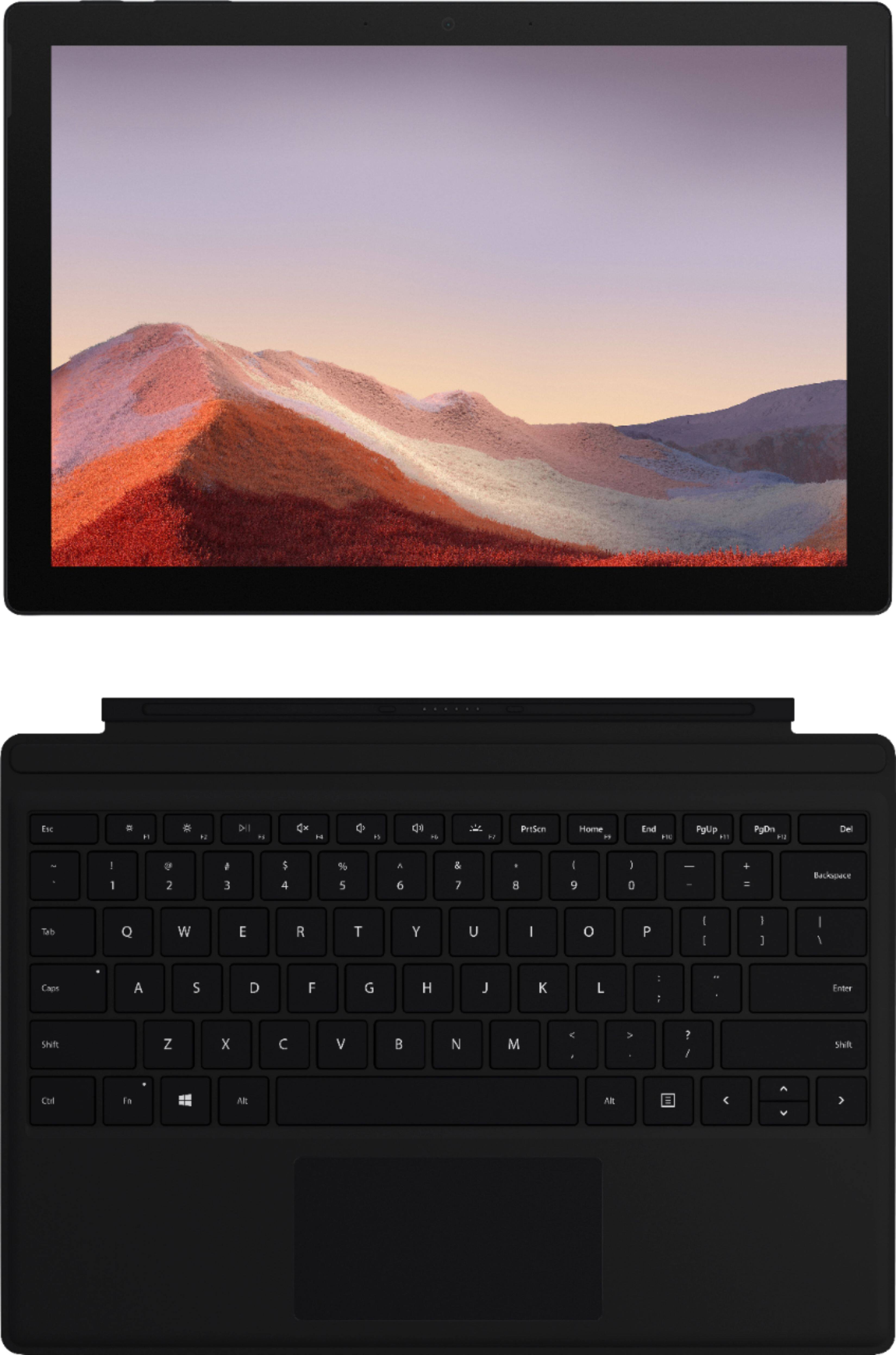 Alt View 13. Microsoft - Geek Squad Certified Refurbished Surface Pro 7 - 12.3" Touch Screen - 256GB SSD with Black Type Cover - Matte Black.