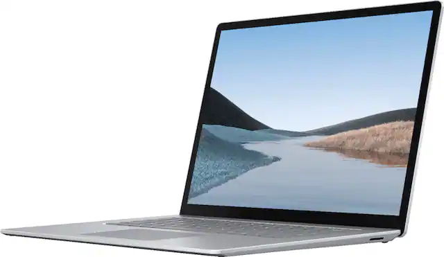 Front. Microsoft - Geek Squad Certified Refurbished Surface Laptop 3 - 15" Touch-Screen - AMD Ryzen 7 - 16GB Memory - 512GB SSD - Platinum.