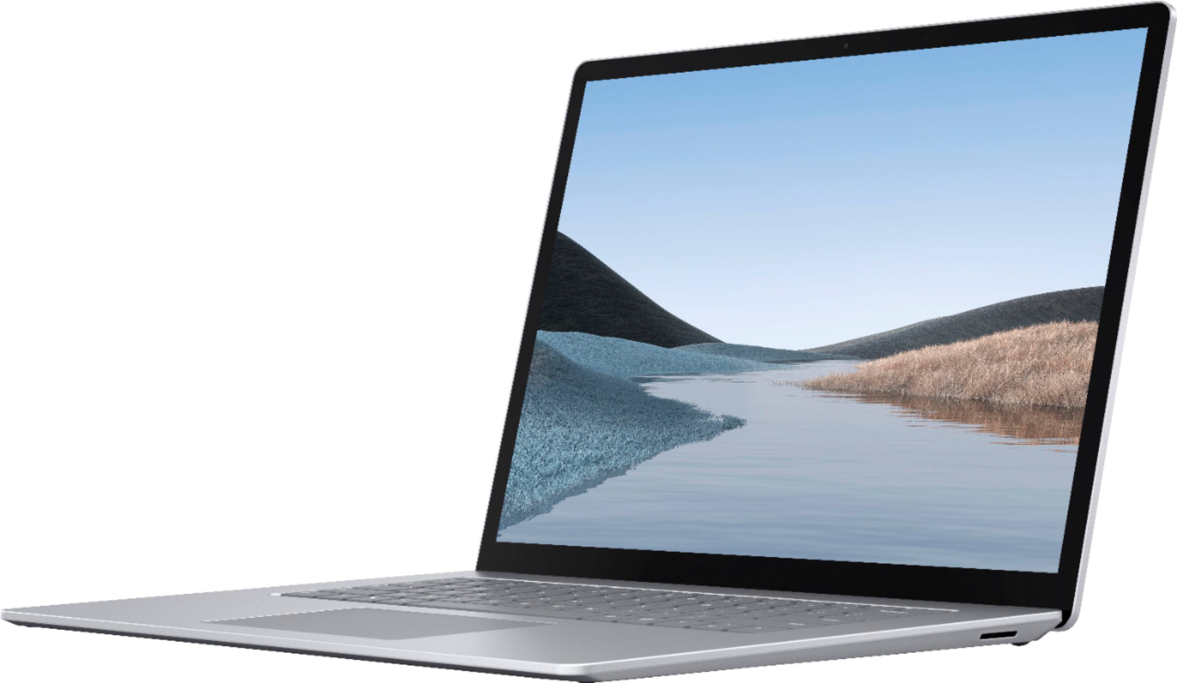 Front. Microsoft - Geek Squad Certified Refurbished Surface Laptop 3 - 15" Touch-Screen - AMD Ryzen 7 - 16GB Memory - 512GB SSD - Platinum.