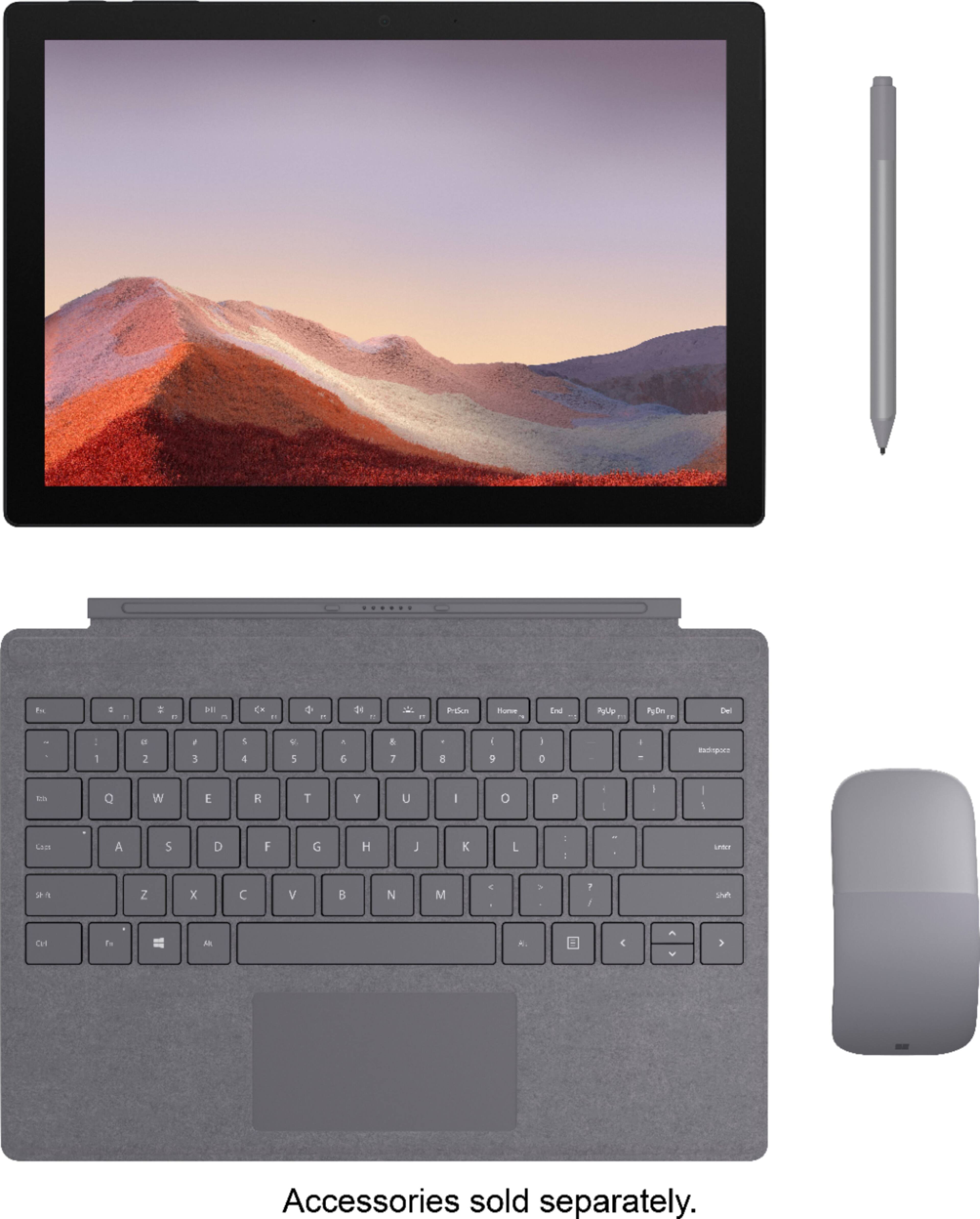 Alt View 16. Microsoft - Geek Squad Certified Refurbished Surface Pro 7 - 12.3" Touch Screen - 256GB SSD - Matte Black.