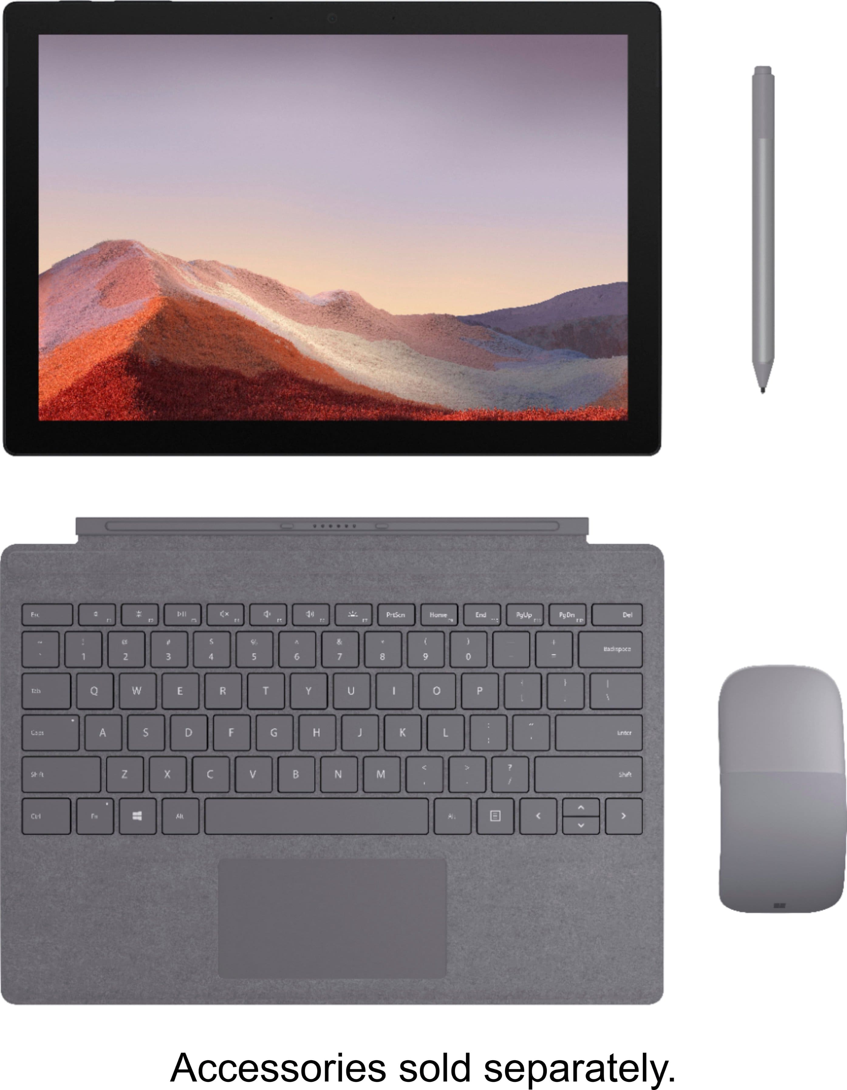 Alt View 16. Microsoft - Geek Squad Certified Refurbished Surface Pro 7 - 12.3" Touch Screen - 256GB SSD - Matte Black.