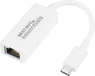 Best Buy essentials USB C to Ethernet Adapter White BE PA3C6E