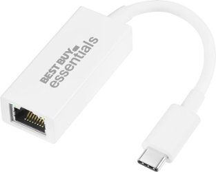 Best Buy essentials™ - USB-C to Ethernet Adapter - White - Front_Zoom