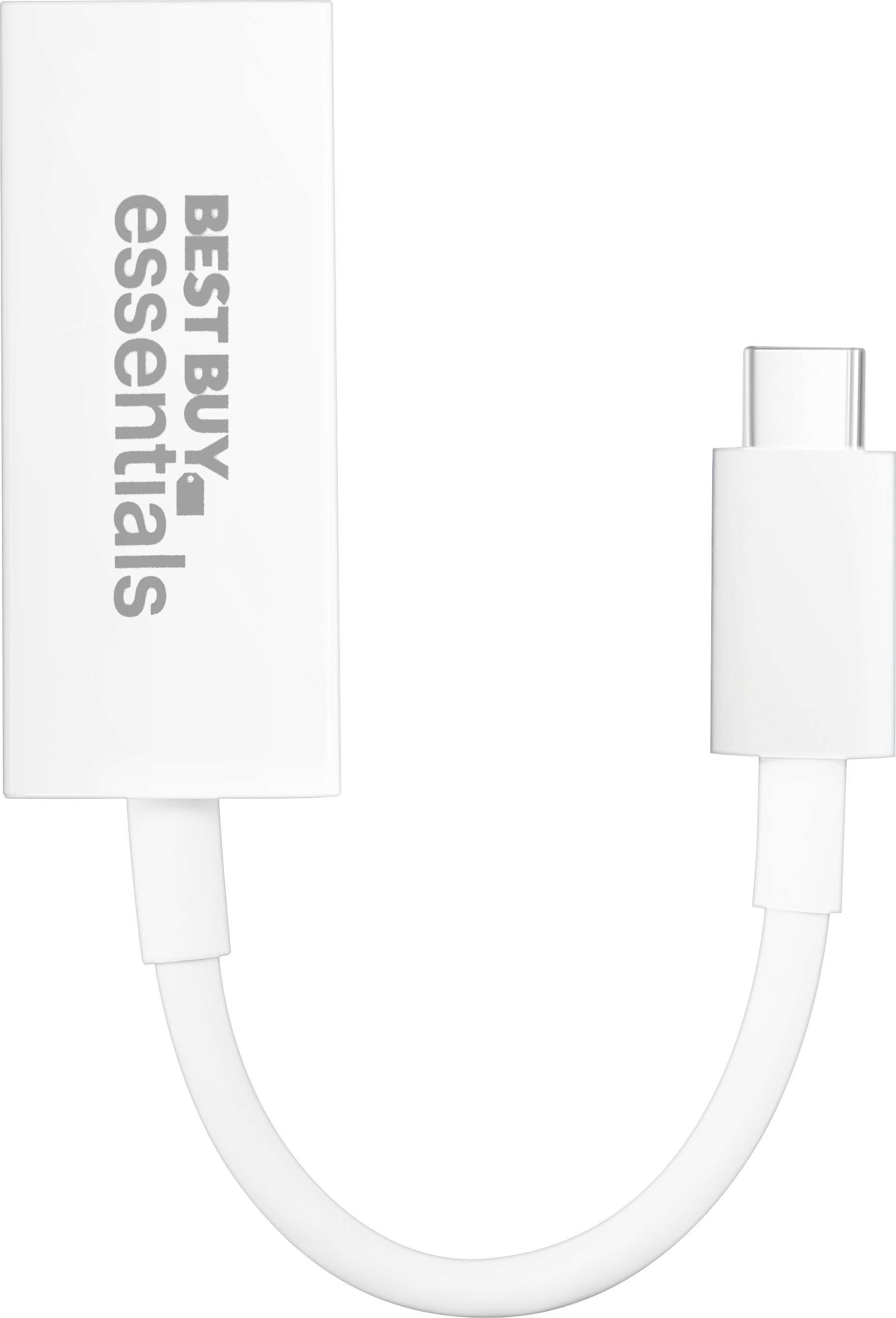 Best Buy: Best Buy essentials™ USB-C to Ethernet Adapter White BE-PA3C6E