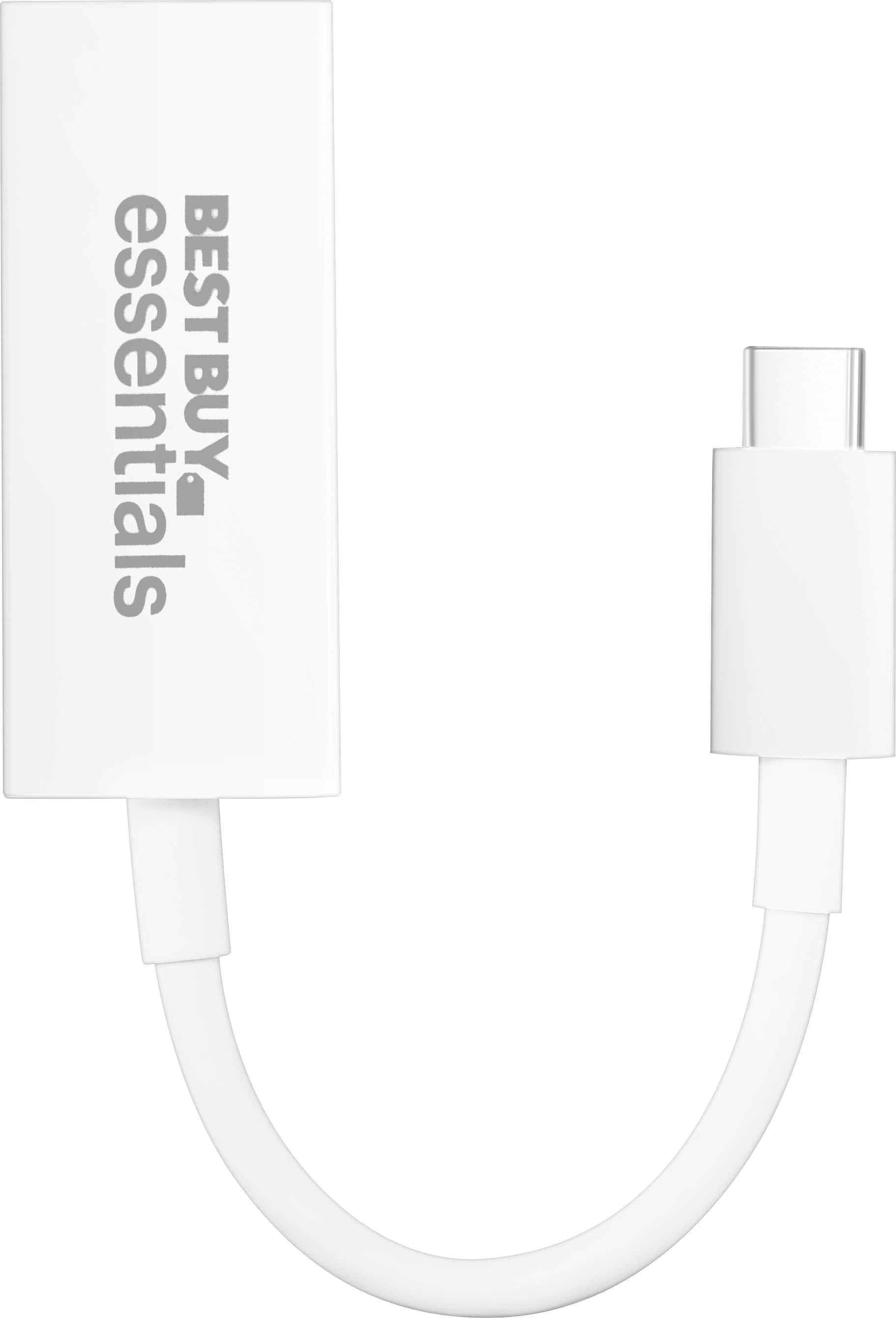 Alt View 12. Best Buy essentials™ - USB-C to Ethernet Adapter - White.