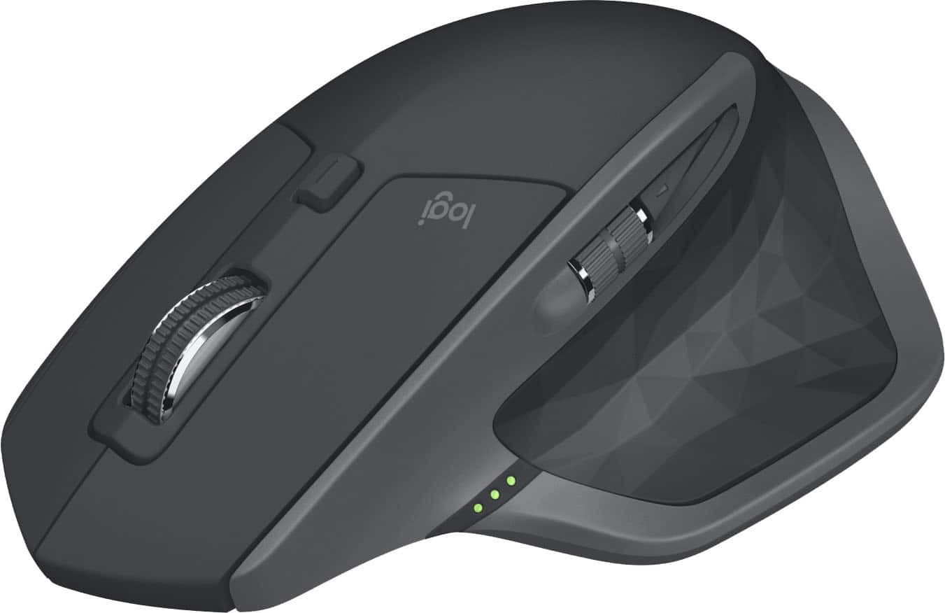 Front. Logitech - MX Master 2S Bluetooth Wireless Laser Mouse with Hyper-Fast Scrolling - Graphite.
