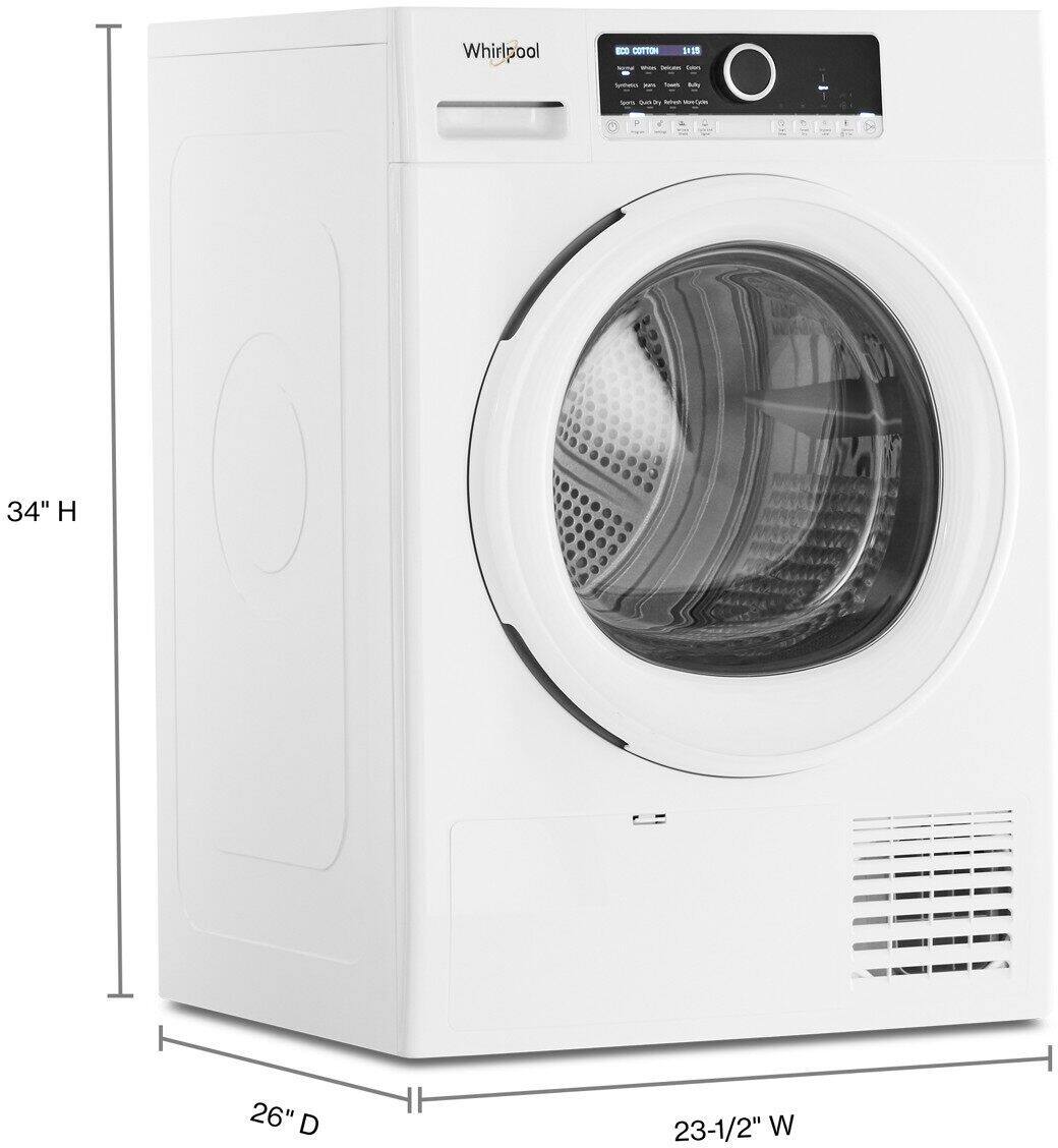 Alt View 12. Whirlpool - 4.3 Cu. Ft. Electric Dryer with Energy-Efficient Small Space Dryer Technology - White.