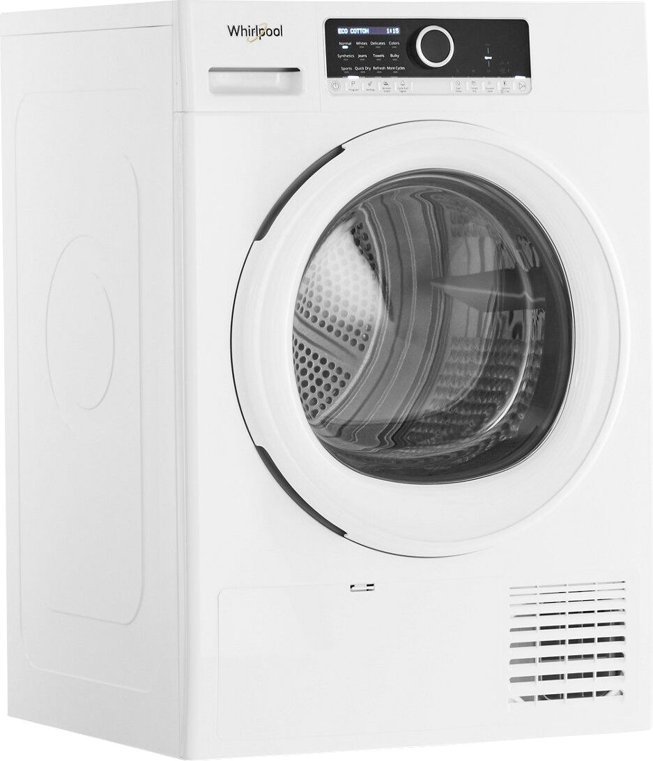 Left View: Whirlpool - 4.3 Cu. Ft. Electric Dryer with Energy-Efficient Small Space Dryer Technology - White