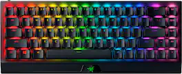 Razer - BlackWidow V3 Mini Hyperspeed Phantom Edition 65% Wireless Mechanical Green Clicky Tactile Switch Gaming Keyboard - Black