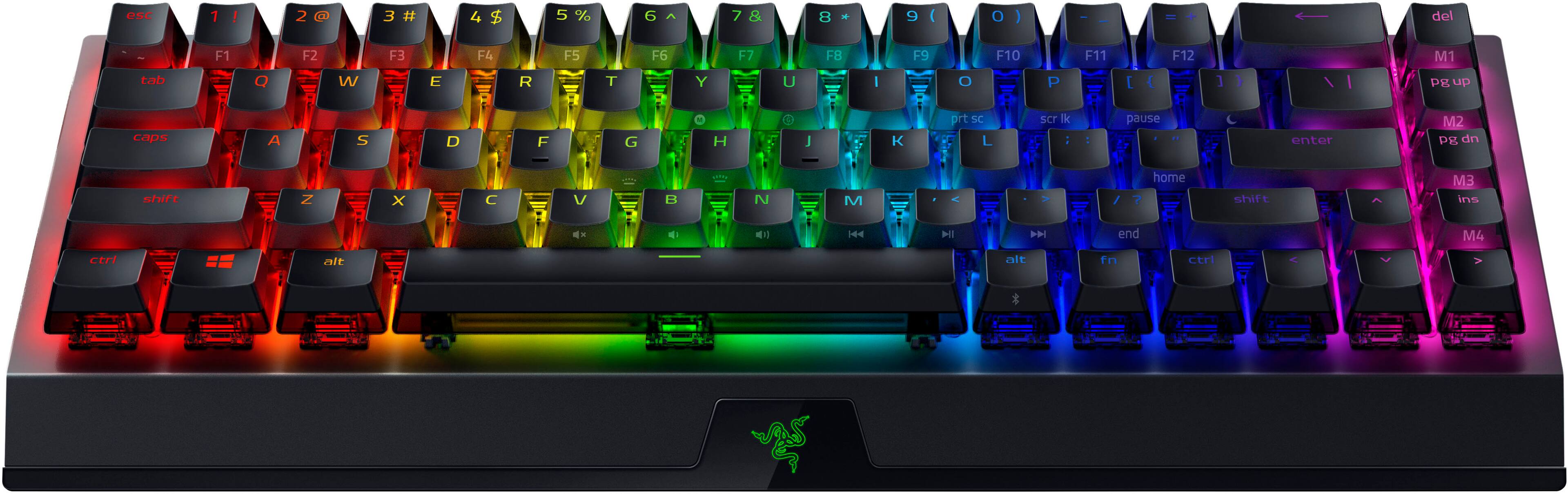 Alt View 12. Razer - BlackWidow V3 Mini Hyperspeed Phantom Edition 65% Wireless Mechanical Green Clicky Tactile Switch Gaming Keyboard - Black.