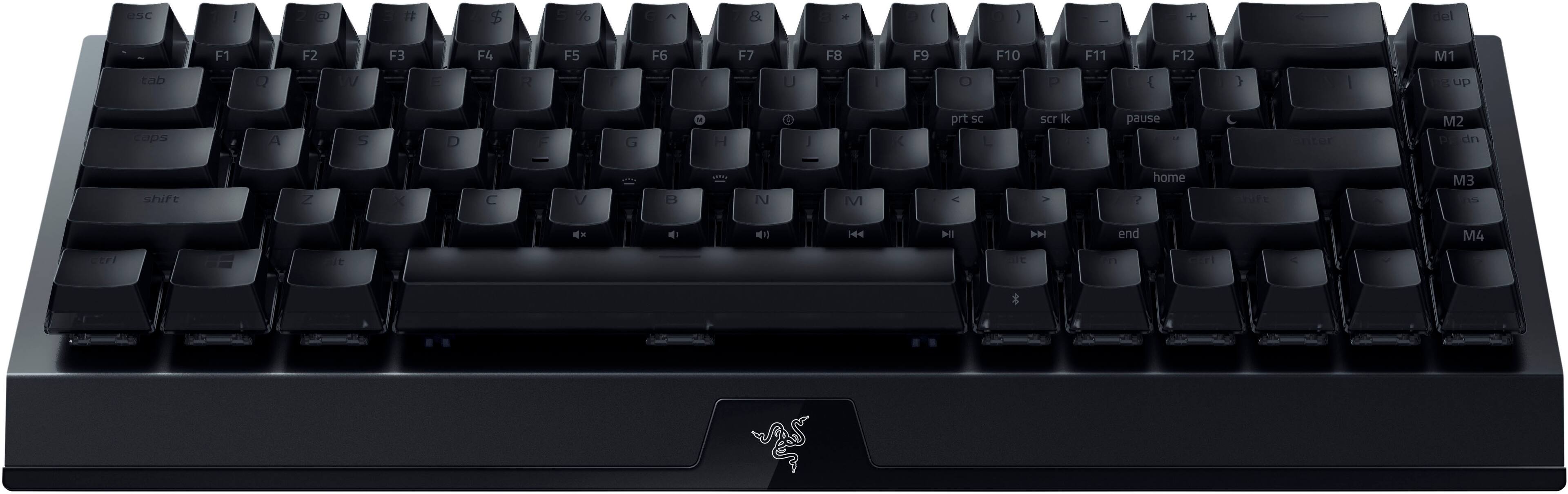 Alt View 13. Razer - BlackWidow V3 Mini Hyperspeed Phantom Edition 65% Wireless Mechanical Green Clicky Tactile Switch Gaming Keyboard - Black.