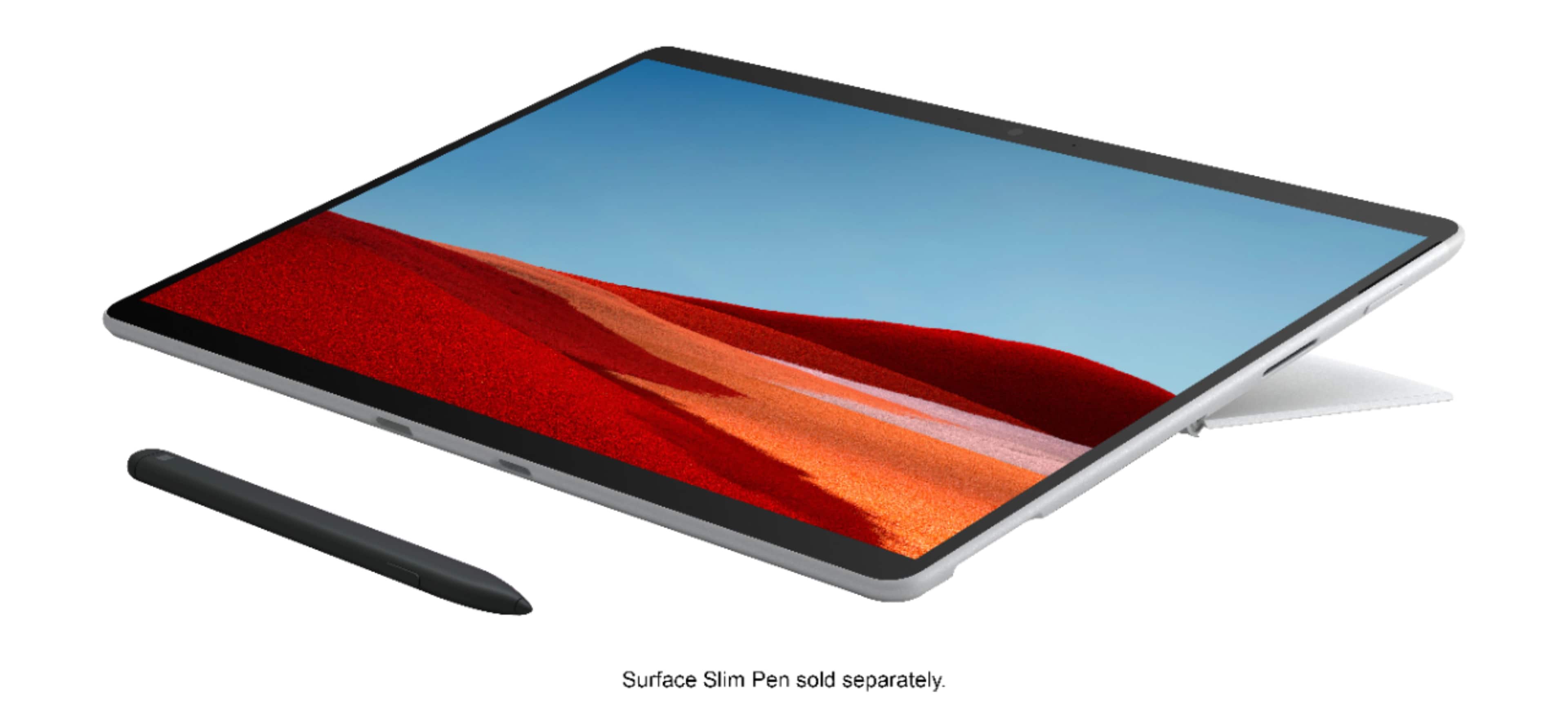 Alt View 16. Microsoft - Geek Squad Certified Refurbished Surface Pro X - 13" Touch-Screen - 256GB - Wi-Fi + 4G LTE - Platinum.