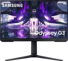 Samsung - Odyssey AG3 24" Flat FHD 1ms AMD FreeSync Gaming Monitor - Black - Front_Zoom