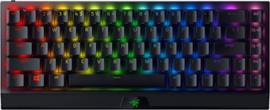 Razer - BlackWidow V3 Mini Hyperspeed 65% Wireless Mechanical Clicky Tactile Switch Gaming Keyboard with Chroma RGB Backlighting - Black - Front_Zoom