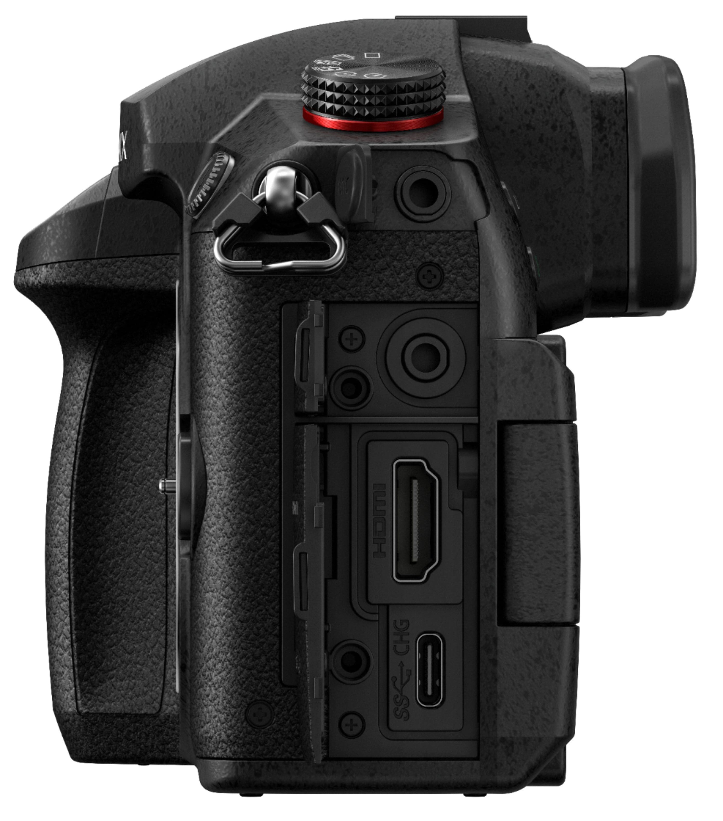 Alt View 2. Panasonic - LUMIX GH5M2 4K Video Mirrorless Camera (Body Only), DC-GH5M2BODY - Black.