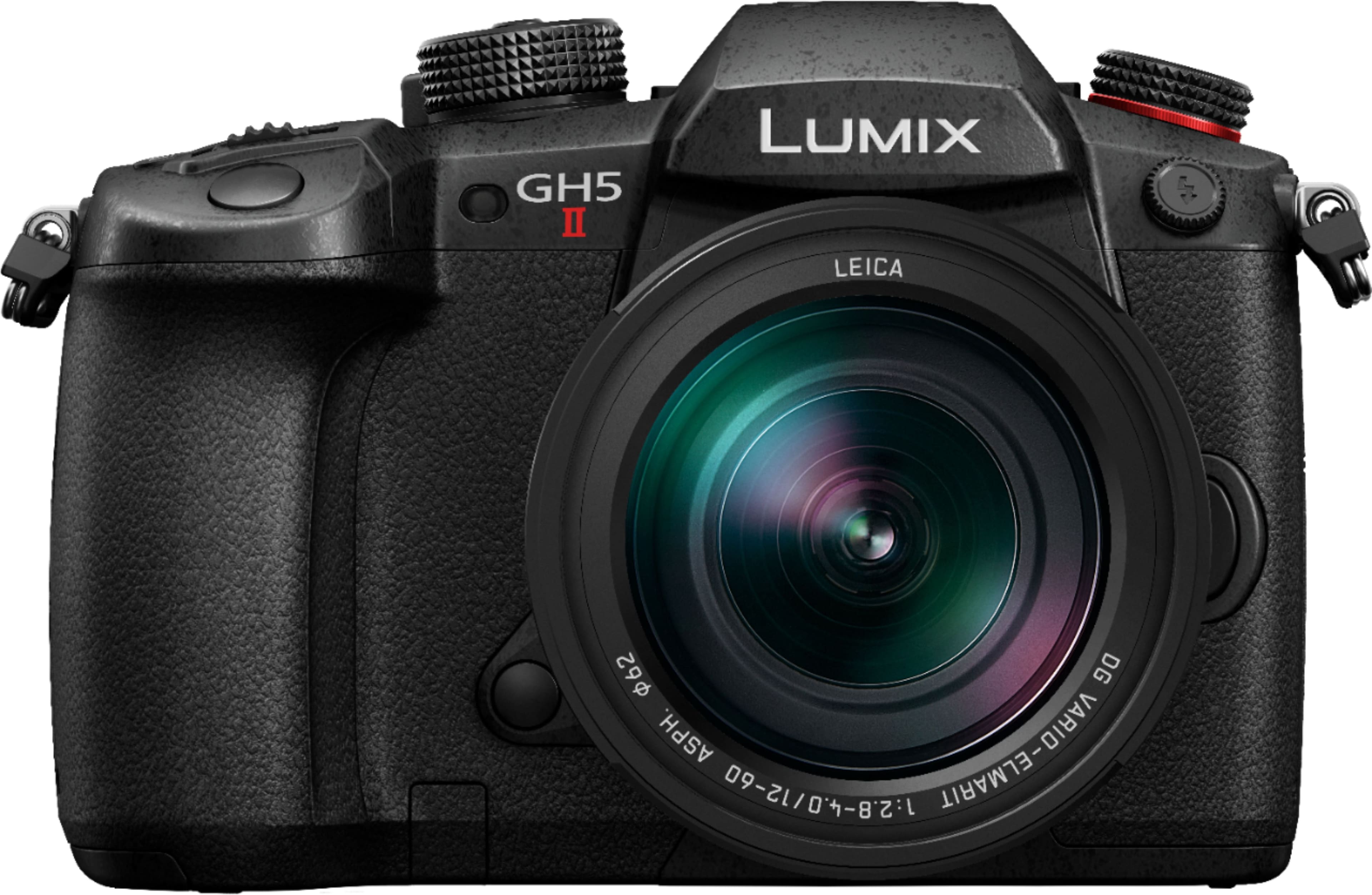 Panasonic - LUMIX GH5M2 4K Video Mirrorless Camera with 12-60mm F2.8-4.0 Leica Lens, DC-GH5M2LK - Black - Front_Zoom