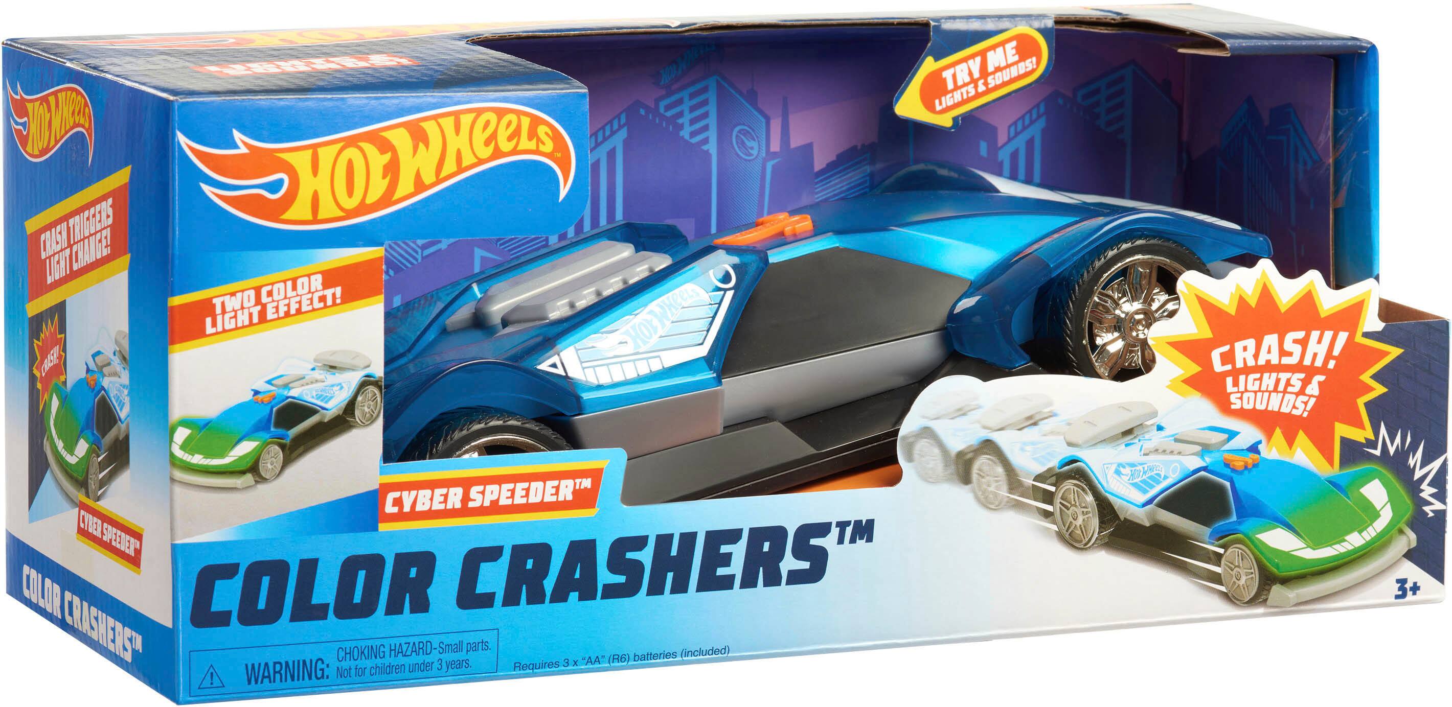 Hot Wheels Color Crashers Cyber Speeder Motorized Toy Vehicle