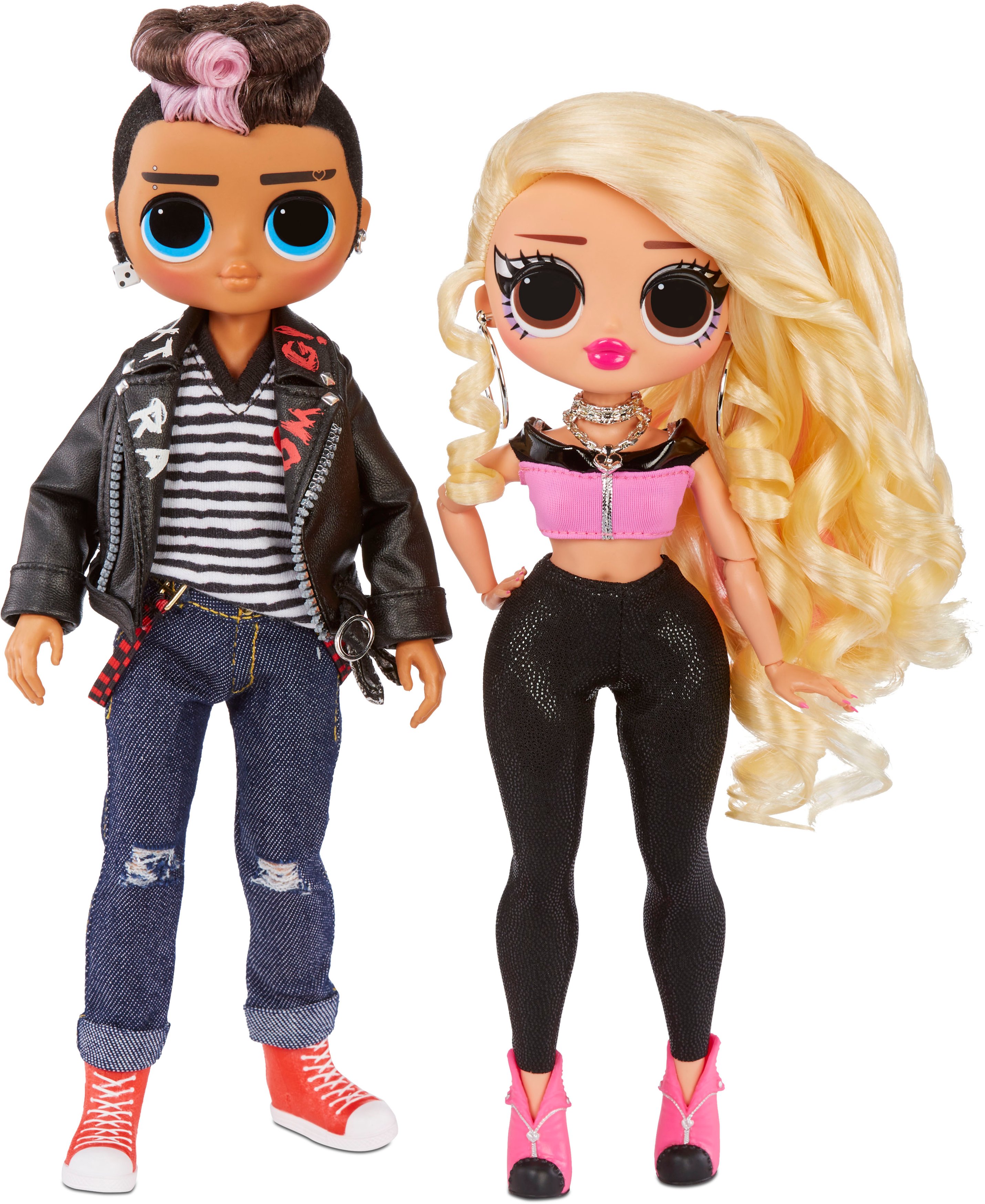 Angle View: L.O.L Surprise! OMG Movie Magic Fashion Tough Dude and Pink Chick Doll Playset, 25 Pieecs