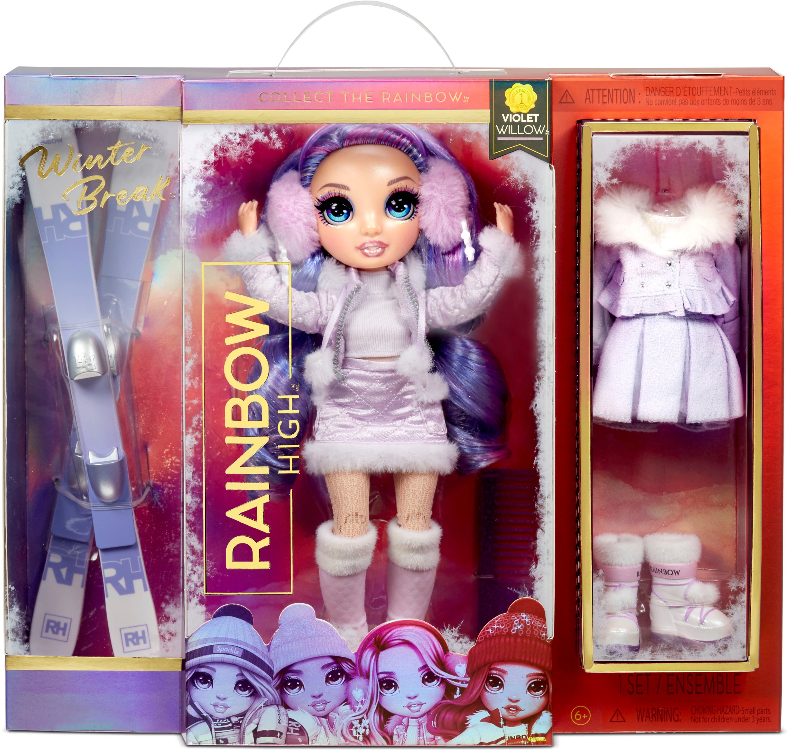 Alt View 12. Rainbow High - Winter Break Doll- Violet Willow - Purple.