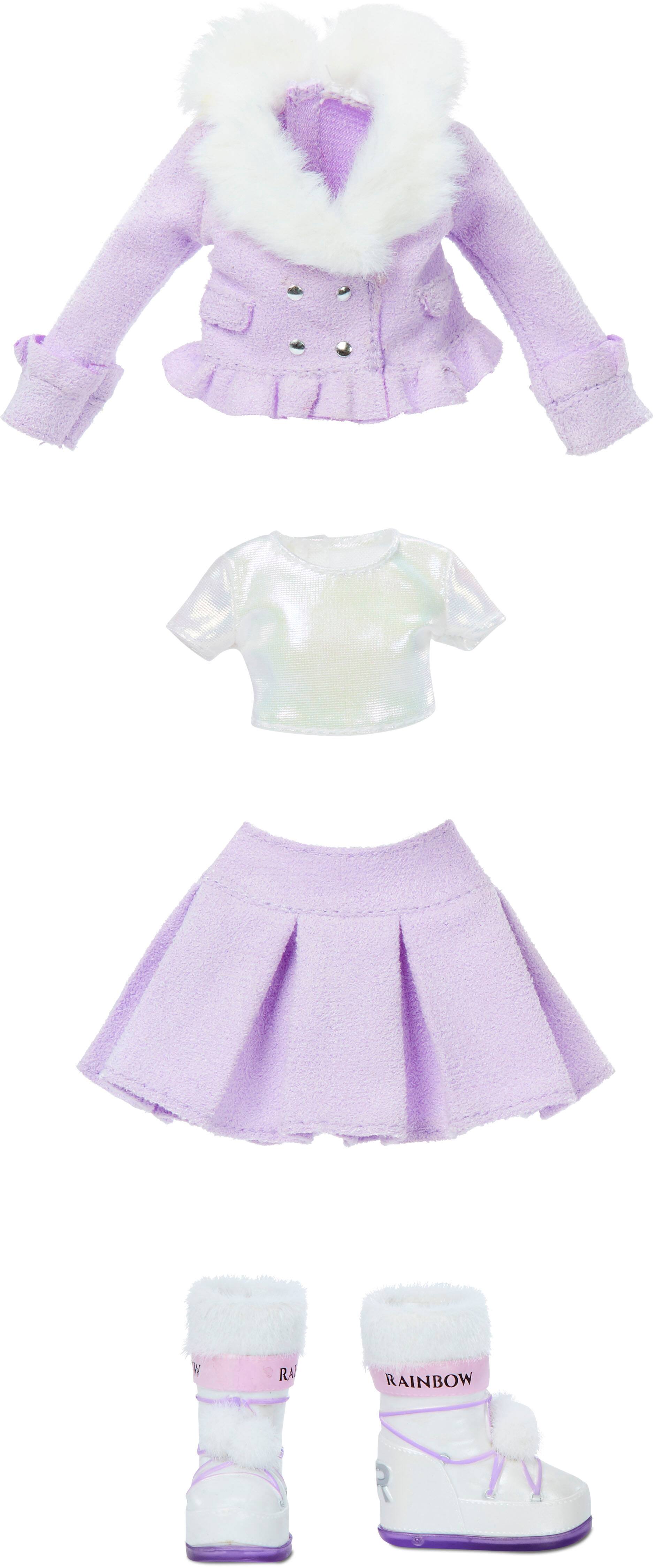 Left. Rainbow High - Winter Break Doll- Violet Willow - Purple.