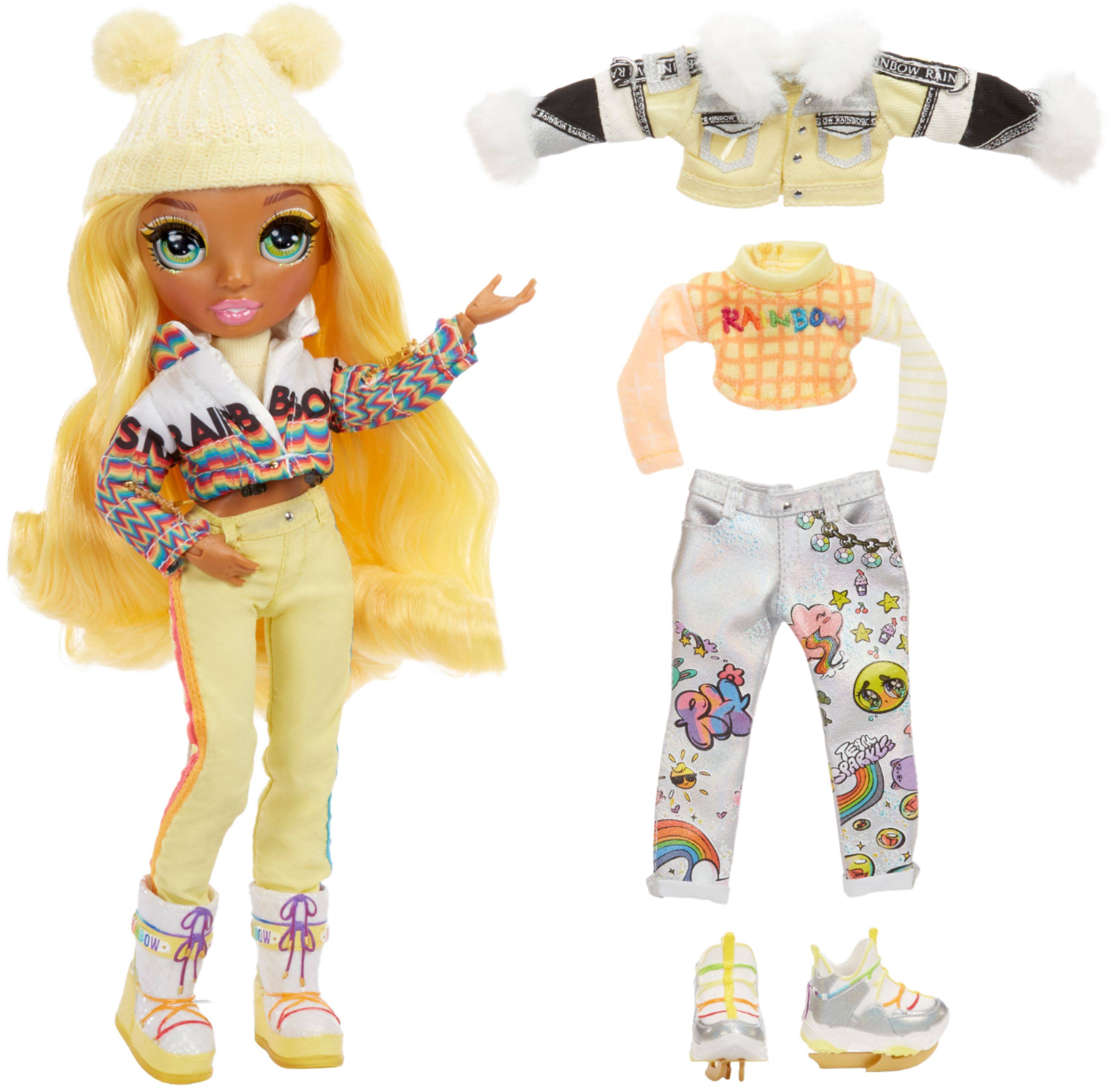 Angle. Rainbow High - Winter Break Doll- Sunny Madison - Yellow.