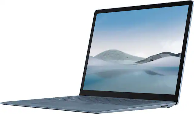 Front. Microsoft - Geek Squad Certified Refurbished Surface Laptop 4 - 13.5" Touch-Screen Laptop - Intel Core i7 - 16GB Memory - 512GB SSD - Ice Blue.