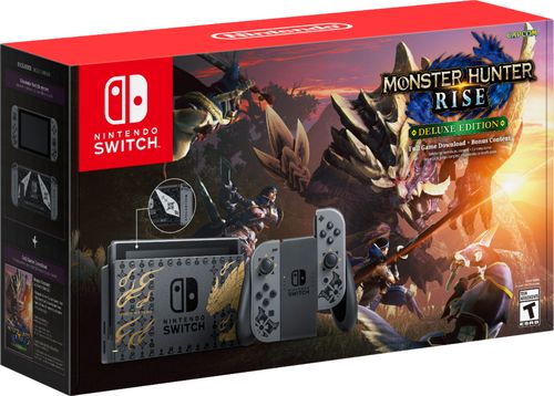 Nintendo - Geek Squad Certified Refurbished Switch MONSTER HUNTER RISE Deluxe Edition System - Gray/Gray