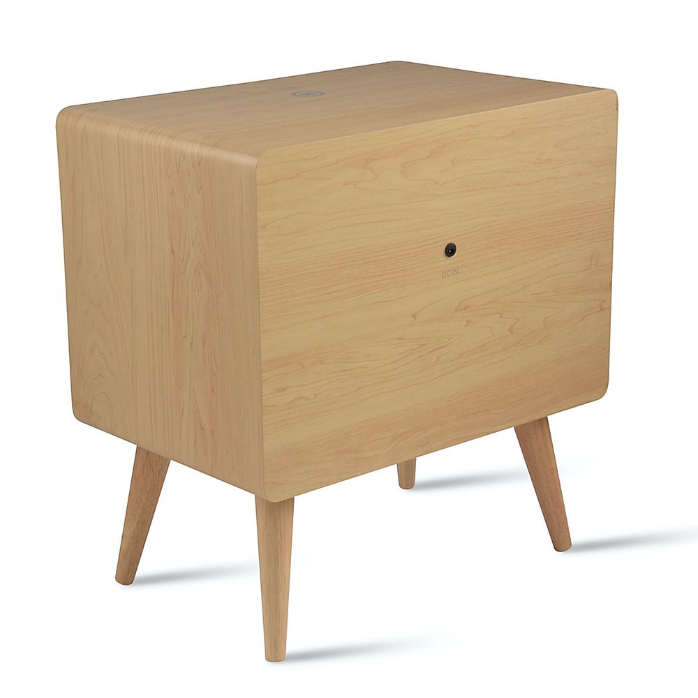 Angle View: Koble - Ralph Smart Side Table with Speaker - Oak