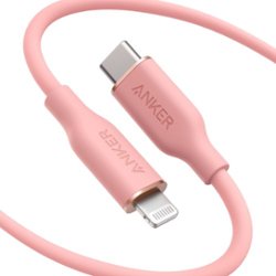 Anker - PowerLine III Flow USB-C to Lightning Cable 6-ft - Pink - Front_Zoom
