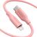 Front. Anker - PowerLine III Flow USB-C to Lightning Cable 6-ft - Pink.