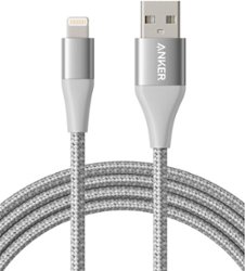 Anker - Powerline+ II USB-A to Lightning Cable 6-ft - Silver - Front_Zoom