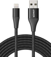 Anker - Powerline+ II USB-A to Lightning Cable 3-ft - Black - Front_Zoom
