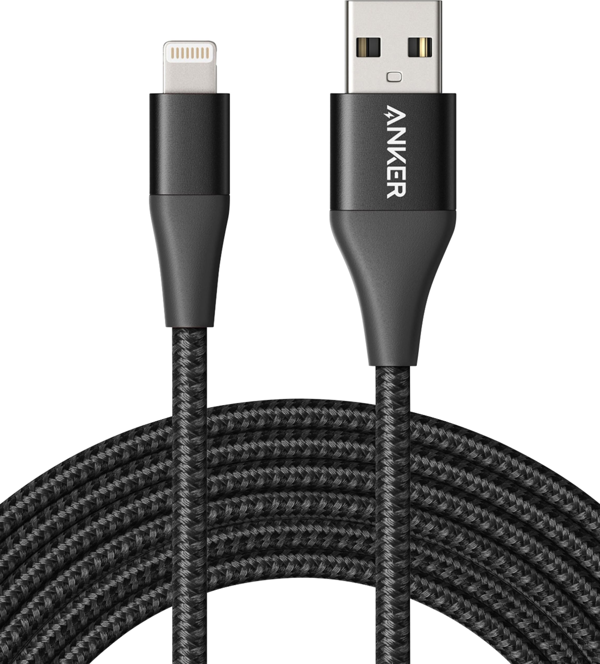 Anker - Powerline+ II USB-A to Lightning Cable 6-ft - Black