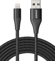 Anker - Powerline+ II USB-A to Lightning Cable 6-ft - Black - Front_Zoom