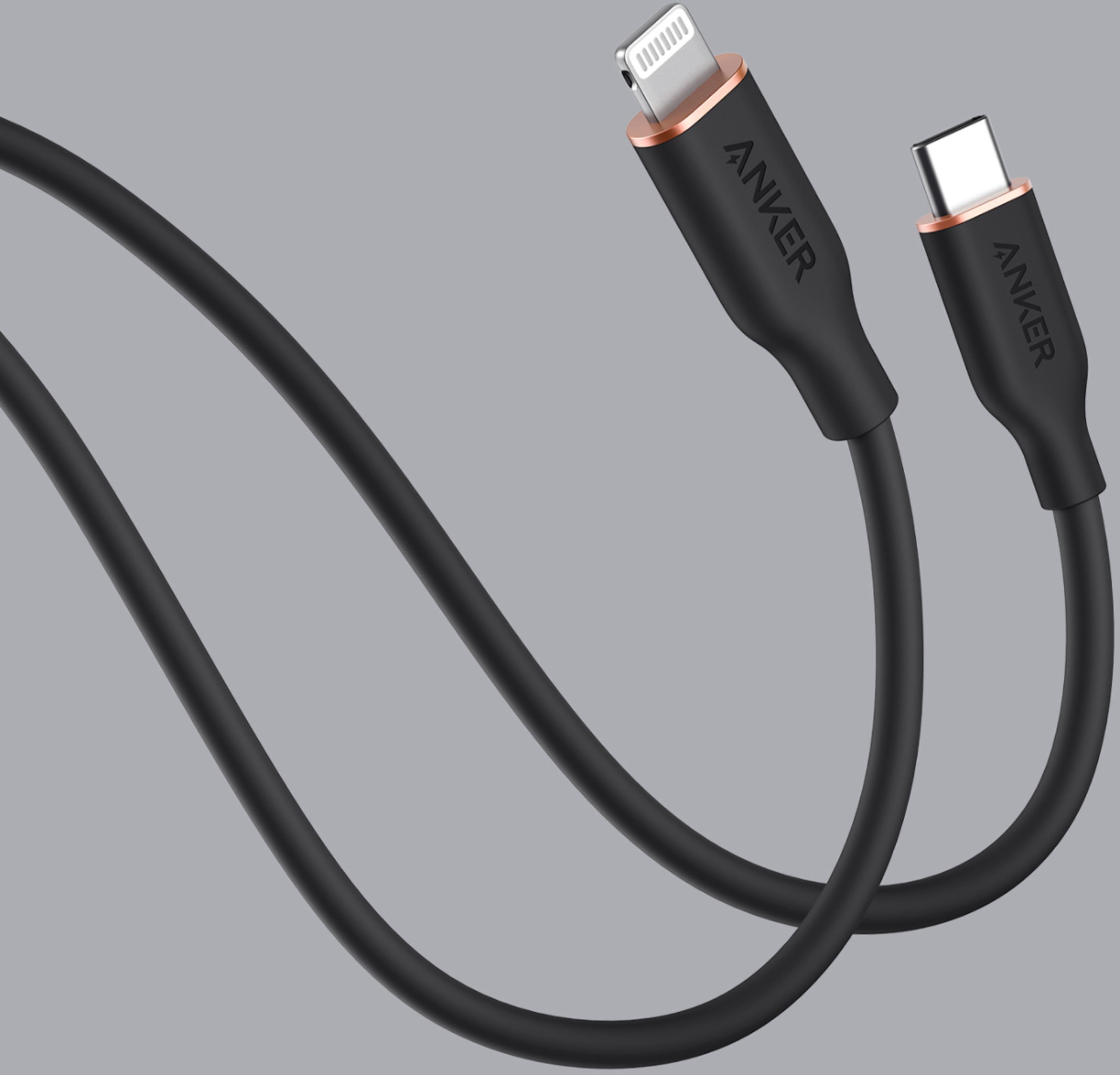 Anker PowerLine III Flow USB-C to Lightning Cable 6-ft Black 