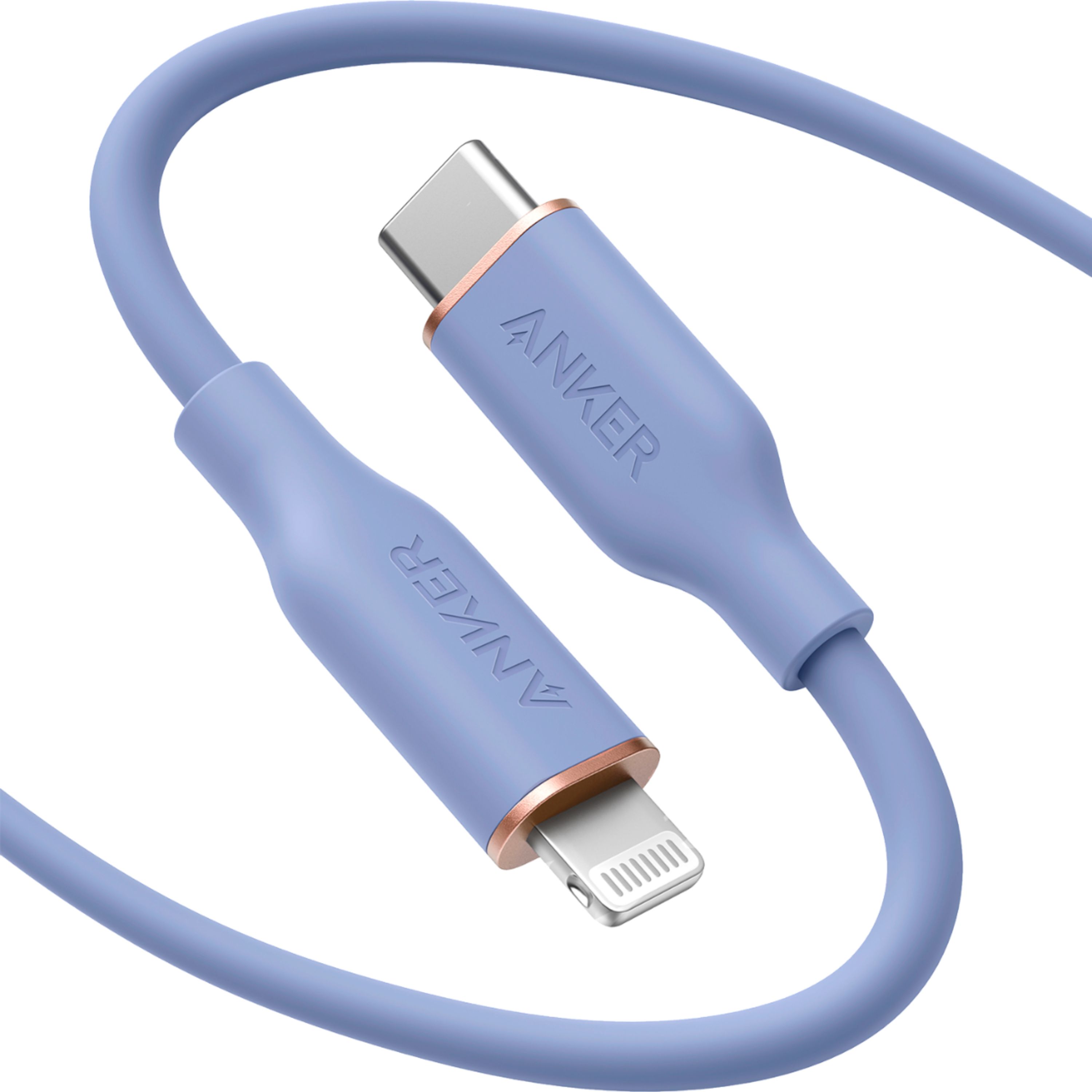 Anker PowerLine III Flow USB-C to Lightning Cable 6-ft Purple