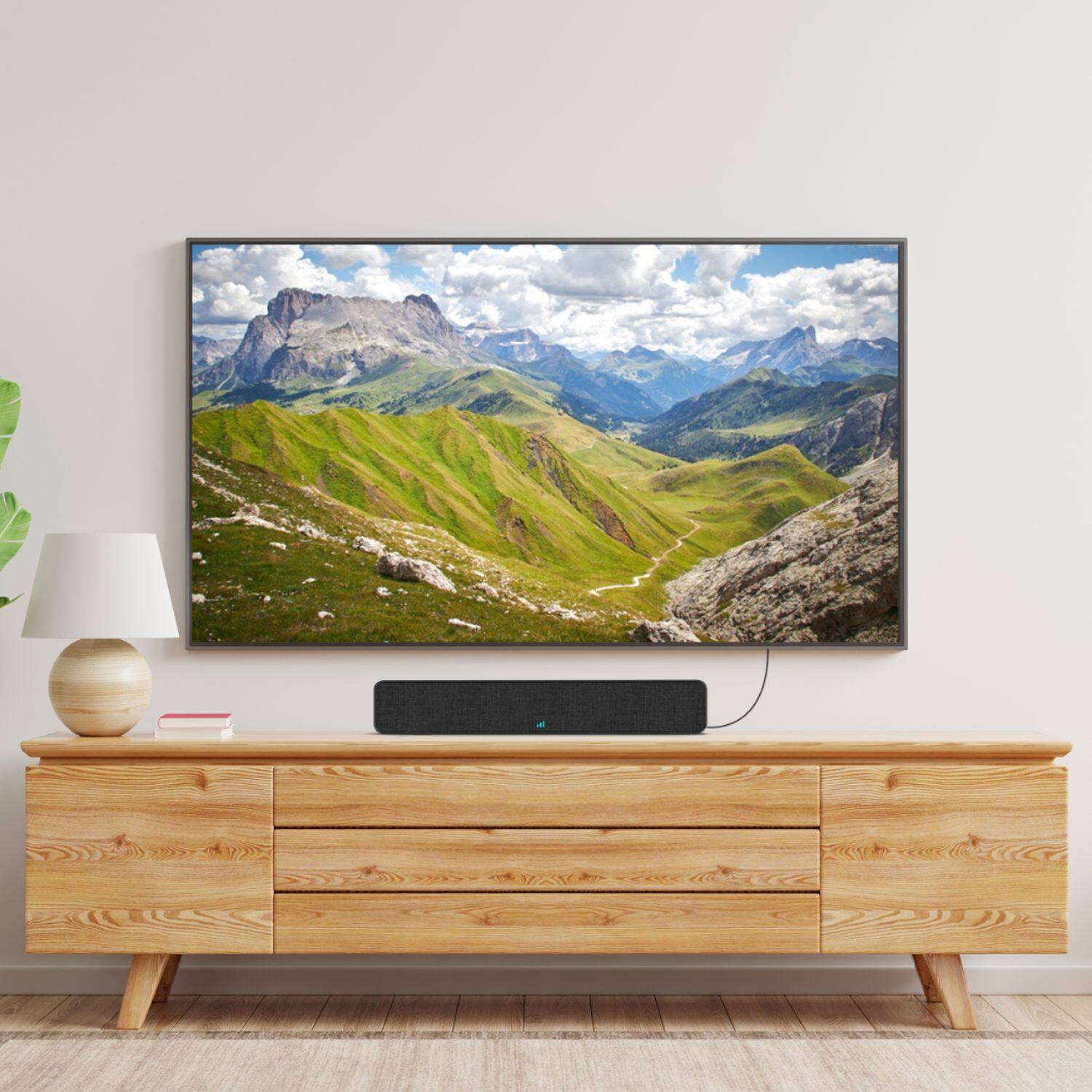 Alt View 16. Core Innovations - Amplified Bar HDTV Indoor Antenna 80Mile Range With 4G/5G LTE Filter - Black.