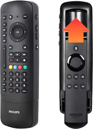 Angle. Philips - 4-Device Fire TV Universal Companion Remote - Black.