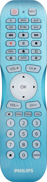 Philips Device Backlit Universal Remote Control Brushed Electric Blue  SRP6221B/27 Best Buy