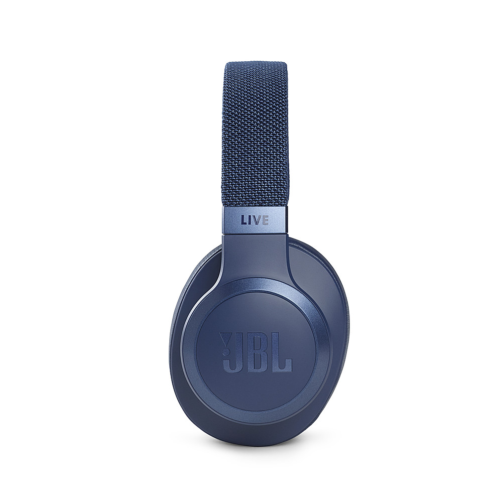 Left View: JBL - Live 660NC Wireless Noise Cancelling Headphones - Blue