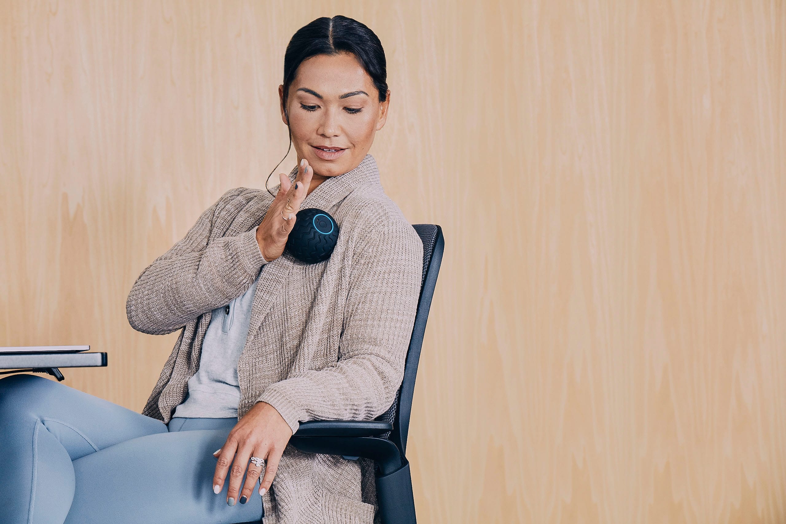 Alt View 15. Therabody - Wave Solo Vibration Massage Device - Black.