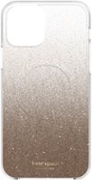 kate spade new york - Protective Hardshell MagSafe Case for iPhone 13/12 Pro Max - Champagne Glitter Ombre - Front_Zoom