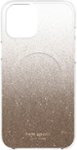 Front Zoom. kate spade new york - Protective Hardshell MagSafe Case for iPhone 12 and iPhone 12 Pro - Champagne Glitter Ombre.