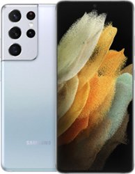 Samsung - Geek Squad Certified Refurbished Galaxy S21 Ultra 5G 128GB (Unlocked) - Phantom Silver - Front_Zoom