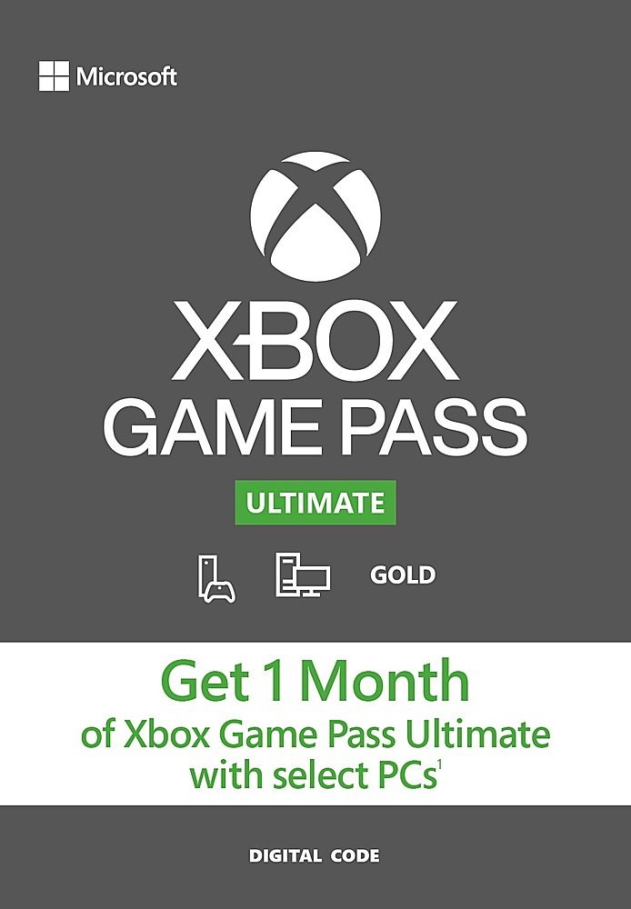 Gift card digital xbox game pass ultimate 1 mes