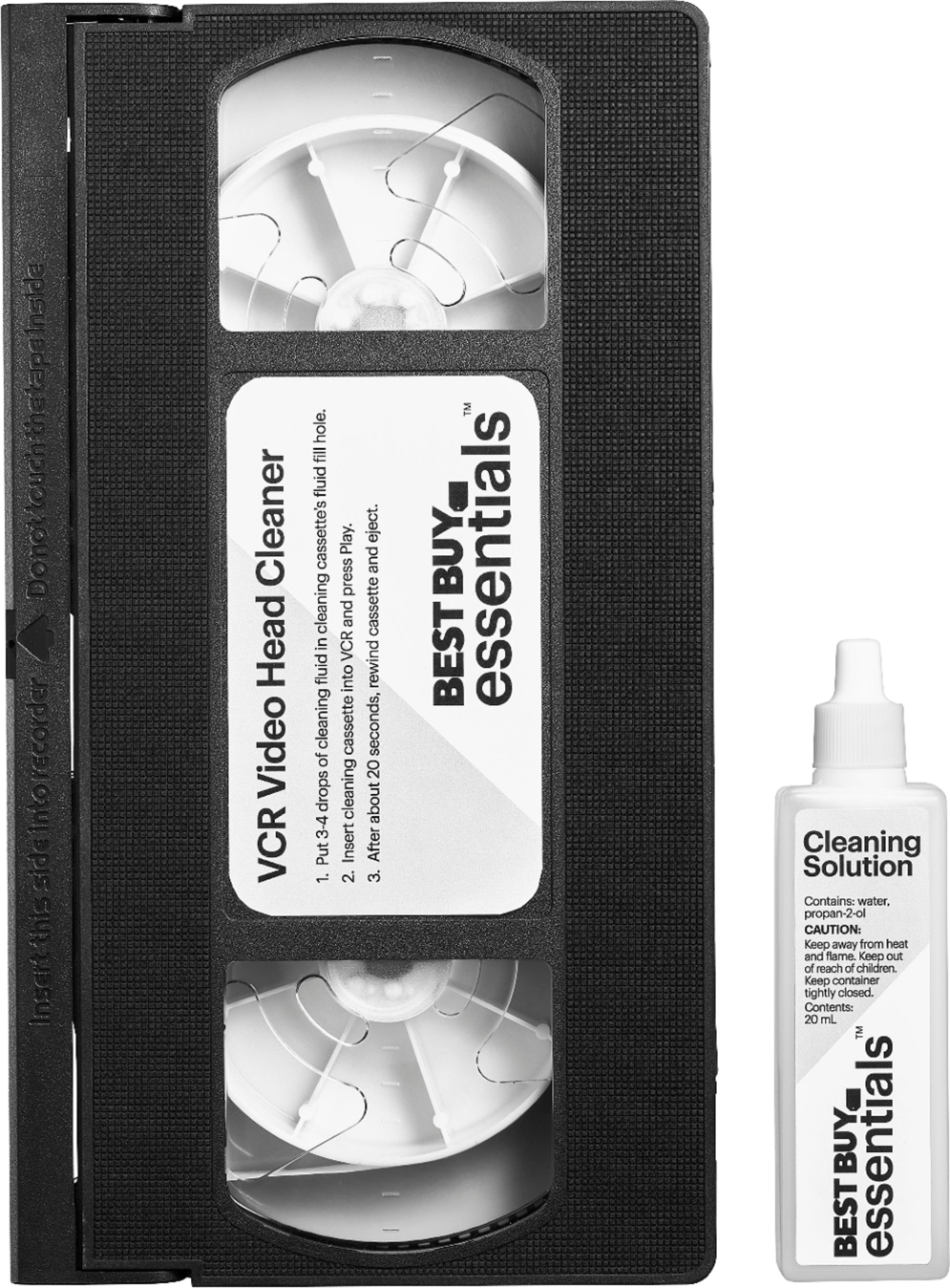 VCR Head Cleaner/VHS Head Cleaner - VHS Video Head Cleaner for VHS/VCR  Players Dry Technology No Fluid Required